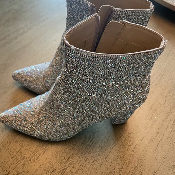 Betsey Johnson Rhinestone Boots - Size 8 - Picture 2 of 5